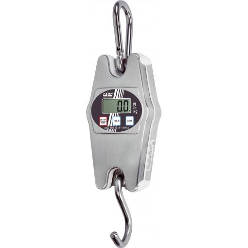 Kern HCN 100K200IP+C závěsná váha HCN 100K200IP+C Kalibrováno dle (DAkkS) Max. váživost 100 kg Rozlišení 200 g na baterii