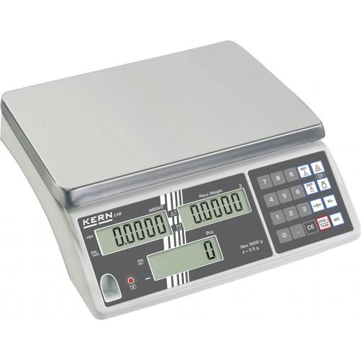 Kern CXB 6K0.5+C počítací váha CXB 6K0.5+C Kalibrováno dle (DAkkS) Max. váživost 6 kg Rozlišení 0.5 g napájeno akumulátorem, 230 V stříbrná