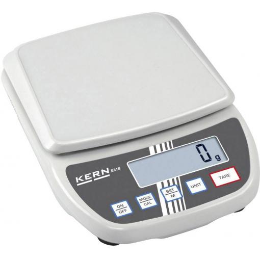 Kern EMS 6K0.1+C Školní váha EMS 6K0.1+C Kalibrováno dle (DAkkS) Max. váživost 6 kg Rozlišení 0.1 g přes napájecí zdroj do zásuvky bílá