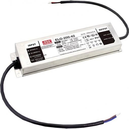 MEAN WELL ELG-200-54AB-3Y LED driver konstantní napětí 200.88 W 1.86 - 3.72 A 50 - 57 V/DC stmívací funkce 3v1 , montáž na nehořlavém povrchu , schválení