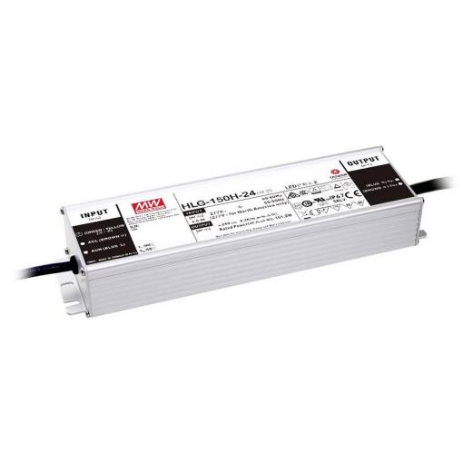MEAN WELL HLG-150H-24AB LED driver konstantní napětí 151.2 W 3.8 - 6.3 A 22 - 27 V/DC stmívatelný, stmívací funkce 3v1 , nastavitelný, PFC spínací obvod ,