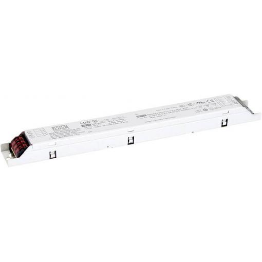 MEAN WELL LDC-35B LED driver konstantní výkon 35 W 300 - 1000 mA 27 - 56 V/DC stmívací funkce 3v1 , montáž na nehořlavém povrchu , schválení nábytku , PFC