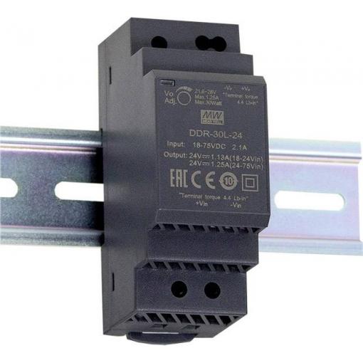 MEAN WELL DDR-30G-12 DC/DC měnič napětí na DIN lištu 12 V/DC 2.5 A 30 W Počet výstupů:1 x Obsah 1 ks