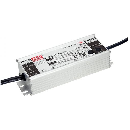 MEAN WELL HLG-40H-24AB LED driver konstantní napětí 40.08 W 1 - 1.67 A 22 - 27 V/DC stmívatelný, stmívací funkce 3v1 , nastavitelný, PFC spínací obvod ,
