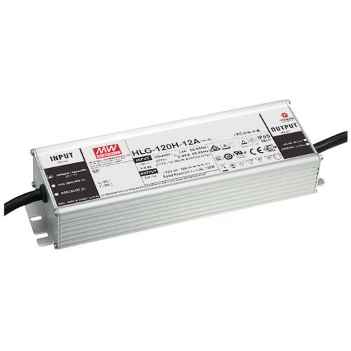 MEAN WELL HLG-120H-24AB LED driver konstantní napětí 120 W 2.5 - 5 A 22 - 27 V/DC stmívatelný, stmívací funkce 3v1 , nastavitelný, PFC spínací obvod ,
