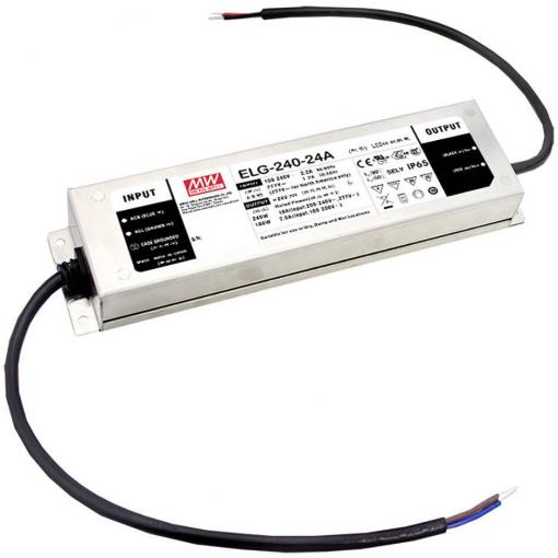 MEAN WELL ELG-240-24AB-3Y LED driver konstantní napětí 240 W 5 - 10 A 22.4 - 25.6 V/DC stmívací funkce 3v1 , montáž na nehořlavém povrchu , schválení nábytku ,