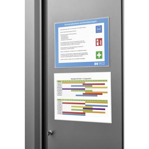 magnetoplan 1120100 magnetická kapsa na dokumenty transparentní, bílá (š x v) 230 mm x 5 mm DIN A4