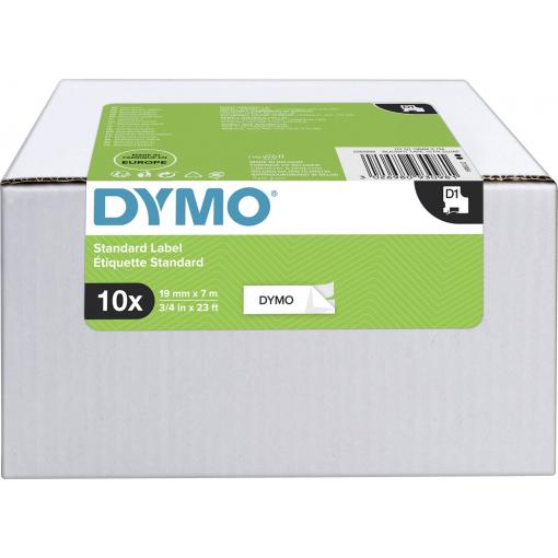 páska do štítkovače sada 10 ks DYMO D1 2093098 polyester Barva pásky: bílá Barva písma:černá 19 mm 7 m