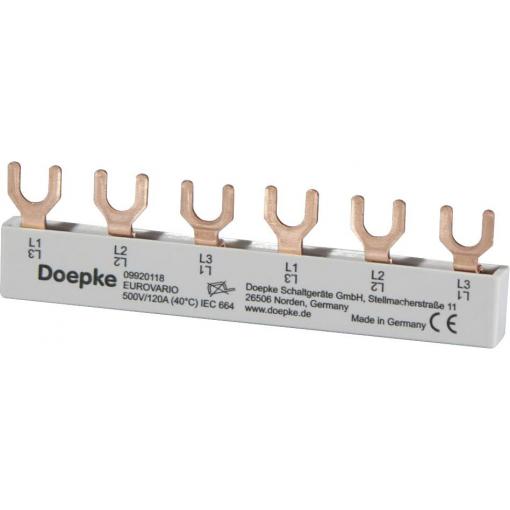 Doepke 09920118 DOEPKE fázová lišta EV-S G 3.6.120 Phase busbar 10 mm² 63 A 690 V 1 ks
