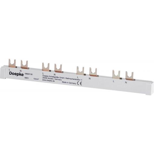 Doepke 09920130 DOEPKE DAFDD sběrnice, vidlice, 2pólové, 10 mm² Phase busbar 63 A 690 V 1 ks