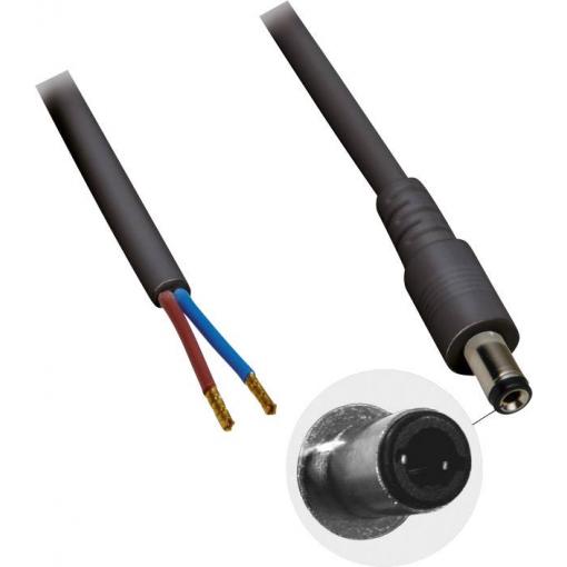 BKL Electronic 075831 nízkonapěťový připojovací kabel nízkonapěťová zástrčka - kabel s otevřenými konci 5.50 mm 2.50 mm 2.00 m 1 ks