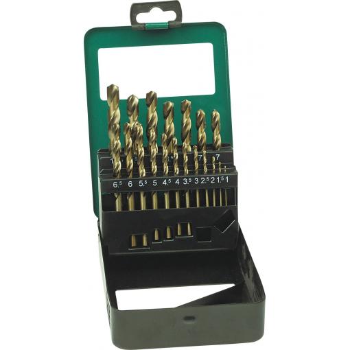 Brüder Mannesmann M54319 sada spirálových vrtáku do kovu 19dílná 1 mm, 1.5 mm, 2 mm, 2.5 mm, 3 mm, 3.5 mm, 4 mm, 4.5 mm, 5 mm, 5.5 mm, 6 mm, 6.5 mm 1 ks