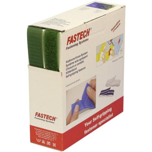 FASTECH® B25-STD033510 pásek se suchým zipem, k našití, háčková a flaušová část, (d x š) 10 m x 25 mm, zelená, 10 m