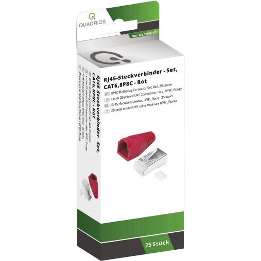 Quadrios, 1906C170, RJ45 konektor, RJ45, CAT 6, piny:8P8C, 25 ks