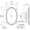 Visaton FR 7.12 - 8 Ohm 12 cm širokopásmový reproduktor 10 W 8 Ω Oval
