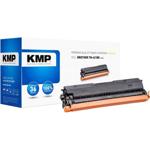 KMP náplň do tiskárny náhradní Brother TN-421BK, TN421BK kompatibilní černá 3000 Seiten B-T98