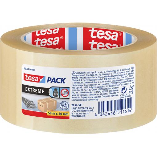 tesa EXTREME 58644-00000-00 balicí lepicí páska TESAPACK® transparentní (d x š) 50 m x 50 mm 1 ks