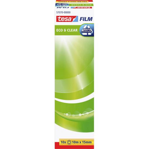 tesa 57070-00000-01 lepicí páska Eco & Clear transparentní (d x š) 10 m x 15 mm 10 ks