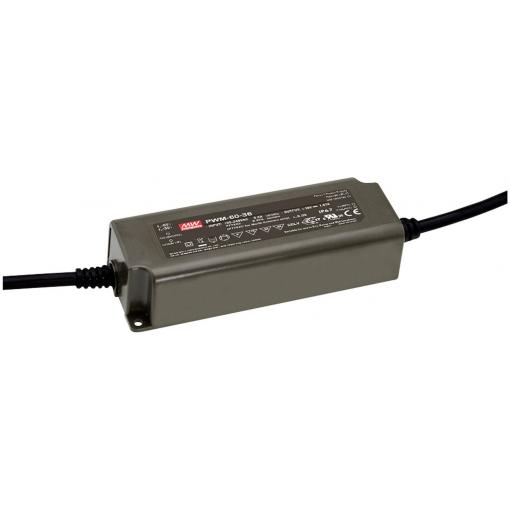 MEAN WELL PWM-60-24DA LED driver konstantní napětí 60 W 2.5 A 24 V/DC Dali , stmívatelný, montáž na nehořlavém povrchu , schválení nábytku , outdoorový ,