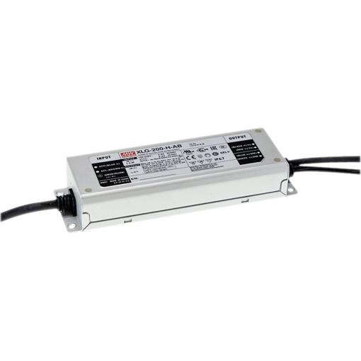 MEAN WELL XLG-200-H-AB LED driver konstantní výkon 200 W 3500 - 5550 mA 27 - 56 V/DC stmívací funkce 3v1 , schválení nábytku , outdoorový , PFC spínací obvod ,