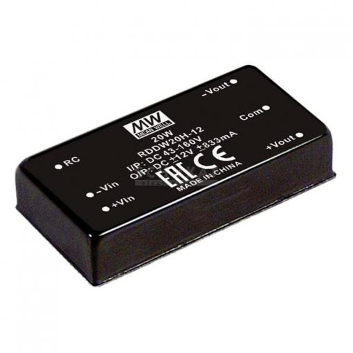 MEAN WELL RDDW20F-12 DC/DC měnič napětí 835 mA 20 W Počet výstupů: 2 x Obsah 1 ks