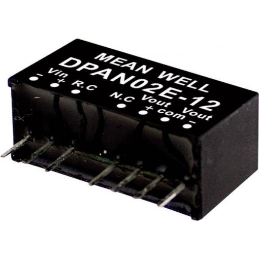 Mean Well DPAN02B-12 DC/DC měnič napětí, modul 83 mA 2 W Počet výstupů: 2 x Obsah 1 ks