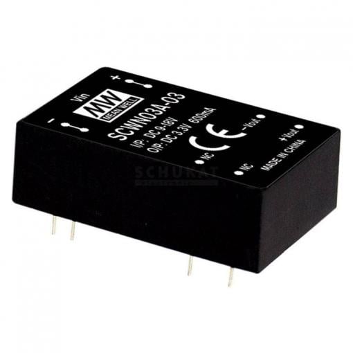 MEAN WELL SCWN03E-12 DC/DC měnič napětí, modul 250 mA 3 W Počet výstupů: 1 x Obsah 1 ks