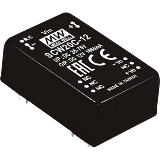 MEAN WELL SCW20C-05 DC/DC měnič napětí, modul 4 A 20 W Počet výstupů: 1 x Obsah 1 ks