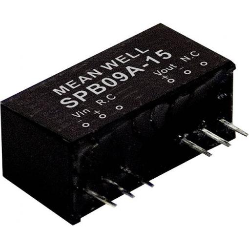 MEAN WELL SPB09A-12 DC/DC měnič napětí, modul 750 mA 9 W Počet výstupů: 1 x Obsah 1 ks