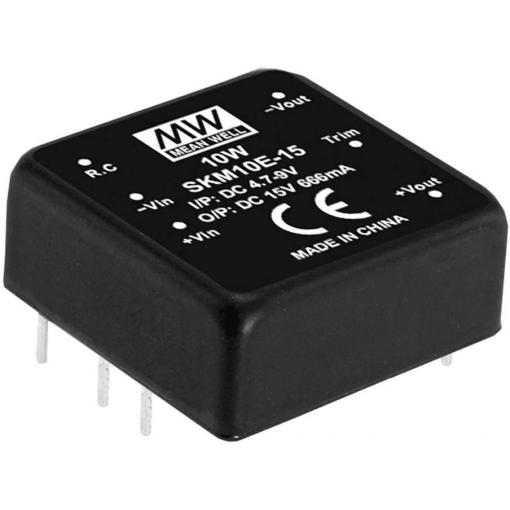 MEAN WELL SKM10B-15 DC/DC měnič napětí, modul 666 mA 10 W Počet výstupů: 1 x Obsah 1 ks
