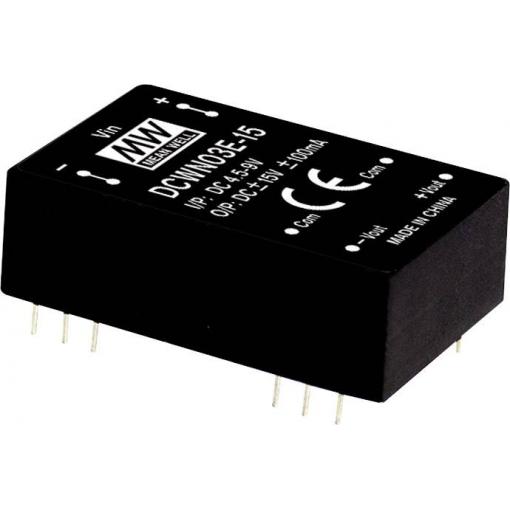 MEAN WELL DCWN03A-15 DC/DC měnič napětí, modul 100 mA 3 W Počet výstupů: 2 x Obsah 1 ks