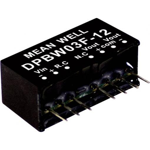 MEAN WELL DPBW03G-05 DC/DC měnič napětí, modul 300 mA 3 W Počet výstupů: 2 x Obsah 1 ks