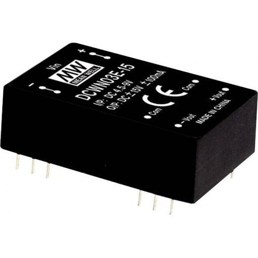 MEAN WELL DCWN03C-05 DC/DC měnič napětí, modul 300 mA 3 W Počet výstupů: 2 x Obsah 1 ks