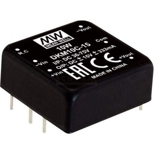 MEAN WELL DKM10E-15 DC/DC měnič napětí, modul 333 mA 10 W Počet výstupů: 2 x Obsah 1 ks