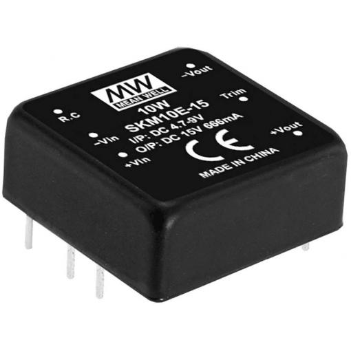 MEAN WELL SKM10E-15 DC/DC měnič napětí, modul 666 mA 10 W Počet výstupů: 1 x Obsah 1 ks