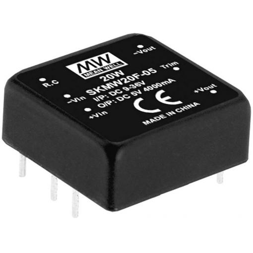 MEAN WELL SKMW20F-05 DC/DC měnič napětí 4 A 20 W Počet výstupů: 1 x Obsah 1 ks