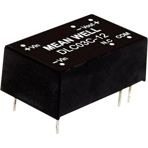 MEAN WELL DLC03B-12 DC/DC měnič napětí, modul 125 mA 3 W Počet výstupů: 2 x Obsah 1 ks