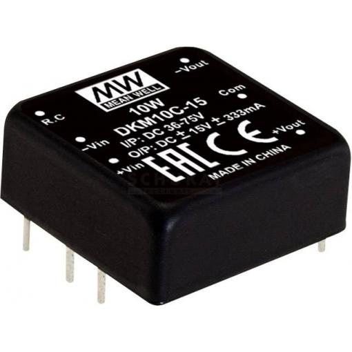 MEAN WELL DKM10E-05 DC/DC měnič napětí, modul 1 A 10 W Počet výstupů: 2 x Obsah 1 ks