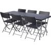 Perel folding table rattan kempingový stolek černá FP180R Zatížitelnost (hmotnost) (max.) 100 kg