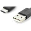 Digitus USB kabel USB 2.0 USB-C ® zástrčka, USB-A zástrčka 1.00 m černá flexibilní provedení AK-300154-010-S