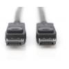 Digitus DisplayPort kabel Konektor DisplayPort, Konektor DisplayPort 2.00 m černá AK-340106-020-S 8K UHD, pozlacené kontakty Kabel DisplayPort