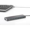 Digitus DA-70241-1 USB Hub 7 portů USB-A USB 3.0 5 GBit/s s hliníkovým krytem černá DA-70241-1