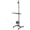 Digitus Pojízdný vozík na PC/monitor DA-90374 1 Displej: (s) 43,2 cm (17) - 81,3 cm (32) černá nastavitelná výška, odkládací místo na klávesnici, naklápěcí,