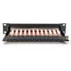 Digitus DN-91612S-EA 12 portů síťový patch panel 254 mm (10) CAT 6A 1 U vícebarevná osazený