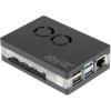 Joy-it RB-CaseP4+03 SBC skříň Vhodné pro (vývojové sady): Raspberry Pi® včetně aktivního chladiče, včetně magnetického uzávěru transparentní