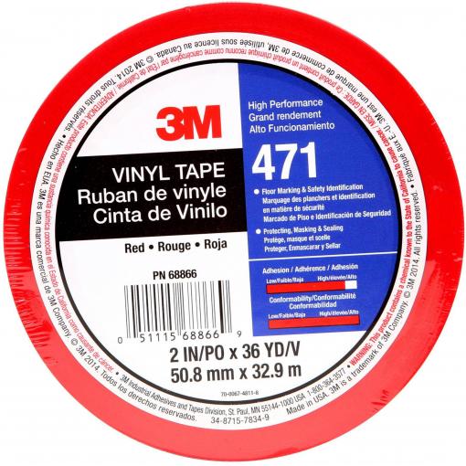 3M 471R50IW PVC tape červená (d x š) 33 m x 50 mm 1 ks