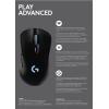 Logitech Gaming G403 Hero optická myš, přenos USB, 6 tlačítko, 25000 dpi, černá
