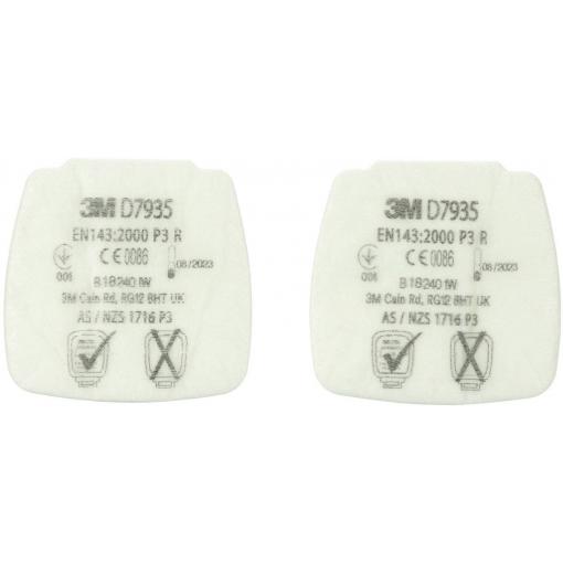 3M D7935 Secure Click Partikel-Einlegefilter D7935 P3 R částicový filtr 4 ks