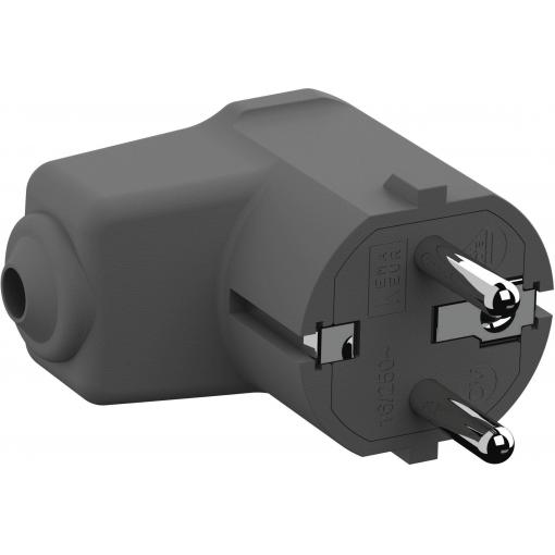 Bachmann 960.302 úhlová zástrčka SchuKo polyamid 250 V šedobílá (RAL 7035) IP20