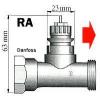 mosazný adaptér termostatického ventilu Danfoss RA Danfoss RA 700101 vhodný pro topné těleso Danfoss RA, 20 nebo 23 mm se 4 vroubky